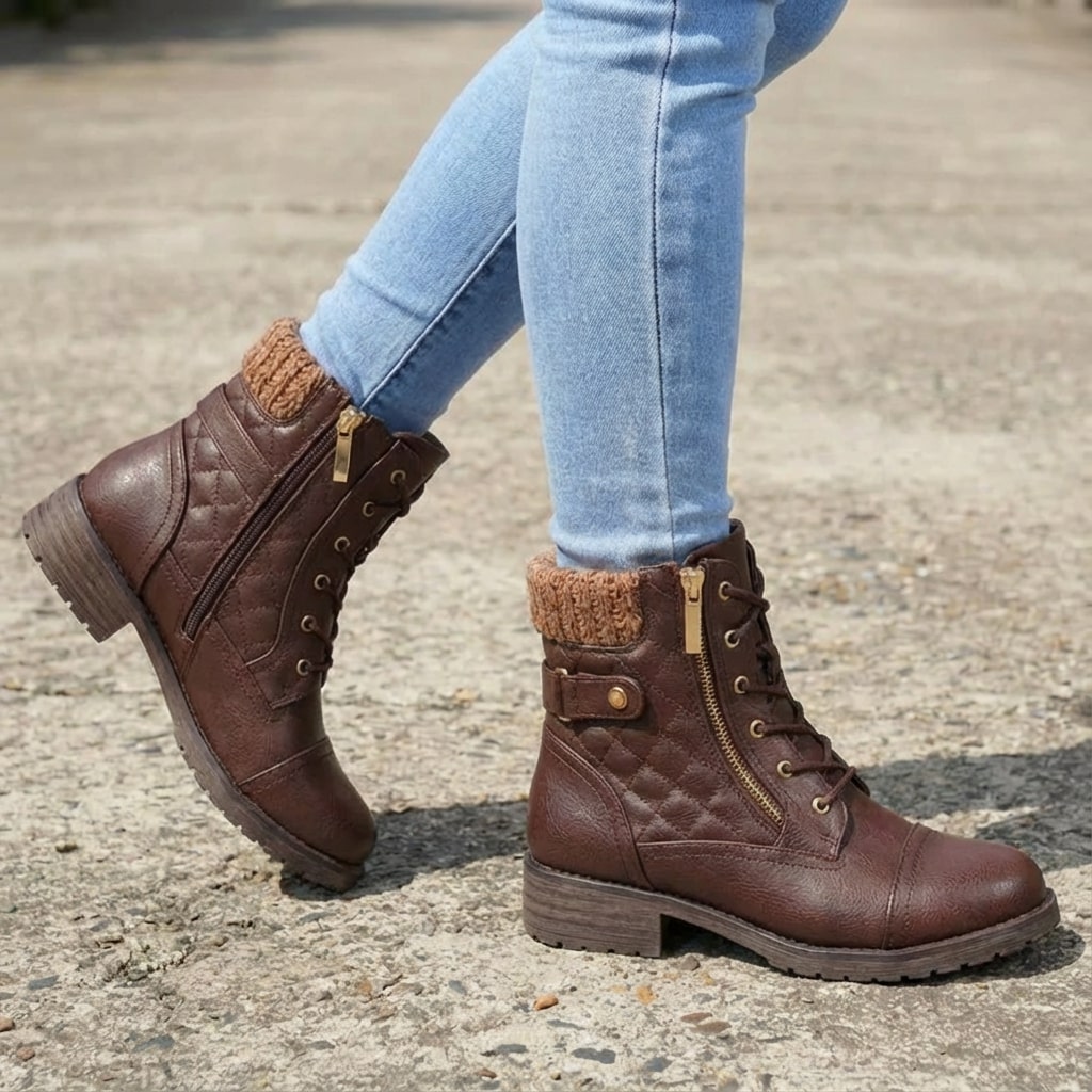 Harriet Women’s Leather Zipped Ankle Boots