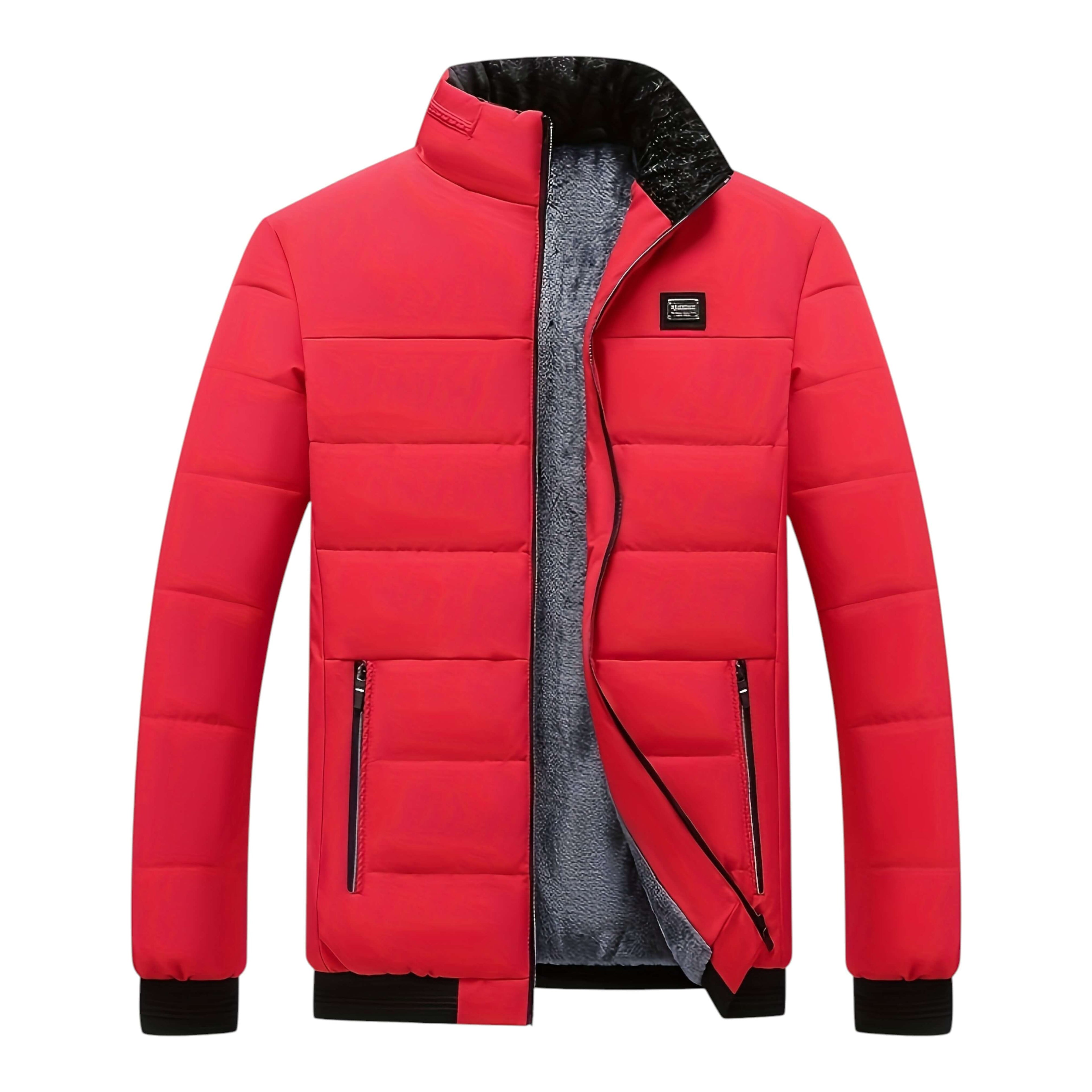 Nathan Men’s Puffer Jacket – High-Collar Structured Winter Jacket