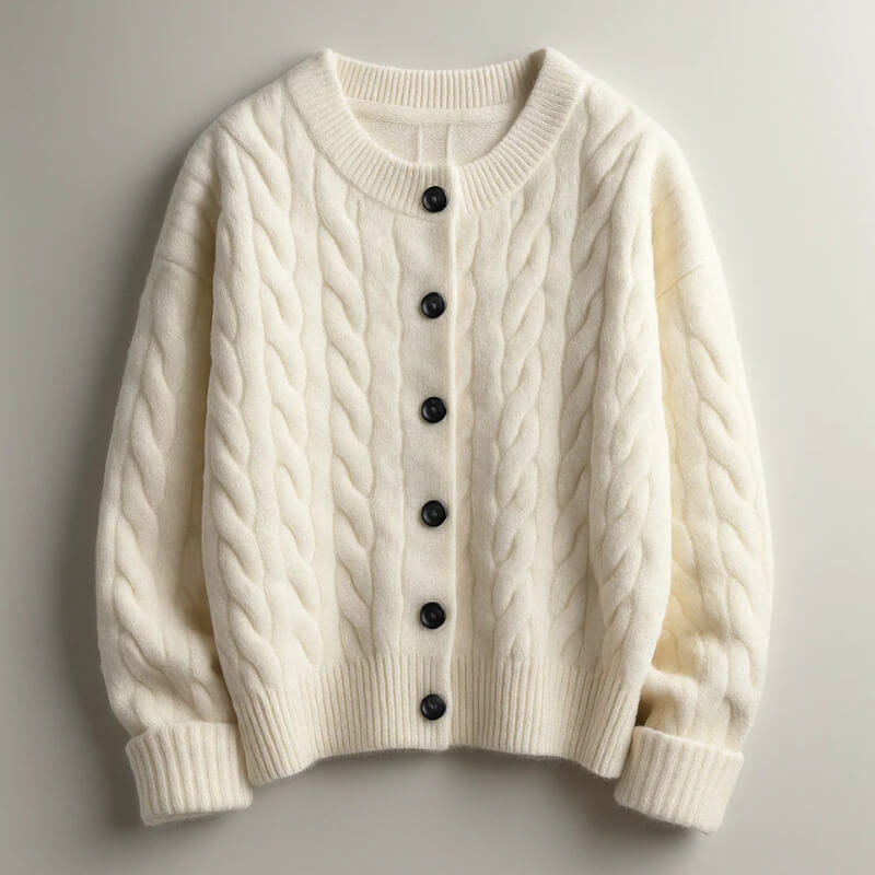 Bonnie Men’s Cardigan – Soft Cozy Button-Up Cable-Knit Cardigan