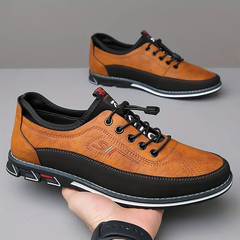 Hugo Men’s Leather Shoes – Eco Leather Barefoot with Waterproof Finish