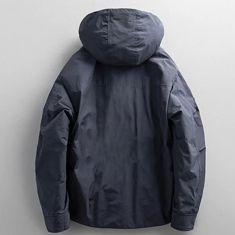 GlacierGuard Men’s Parka Jacket – Weatherproof Nylon Shell with Insulated Lining & Hood
