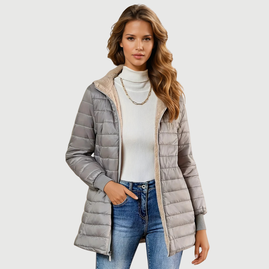 Paloma Women’s Waterproof Coat – Long Quilted Winter Jacket