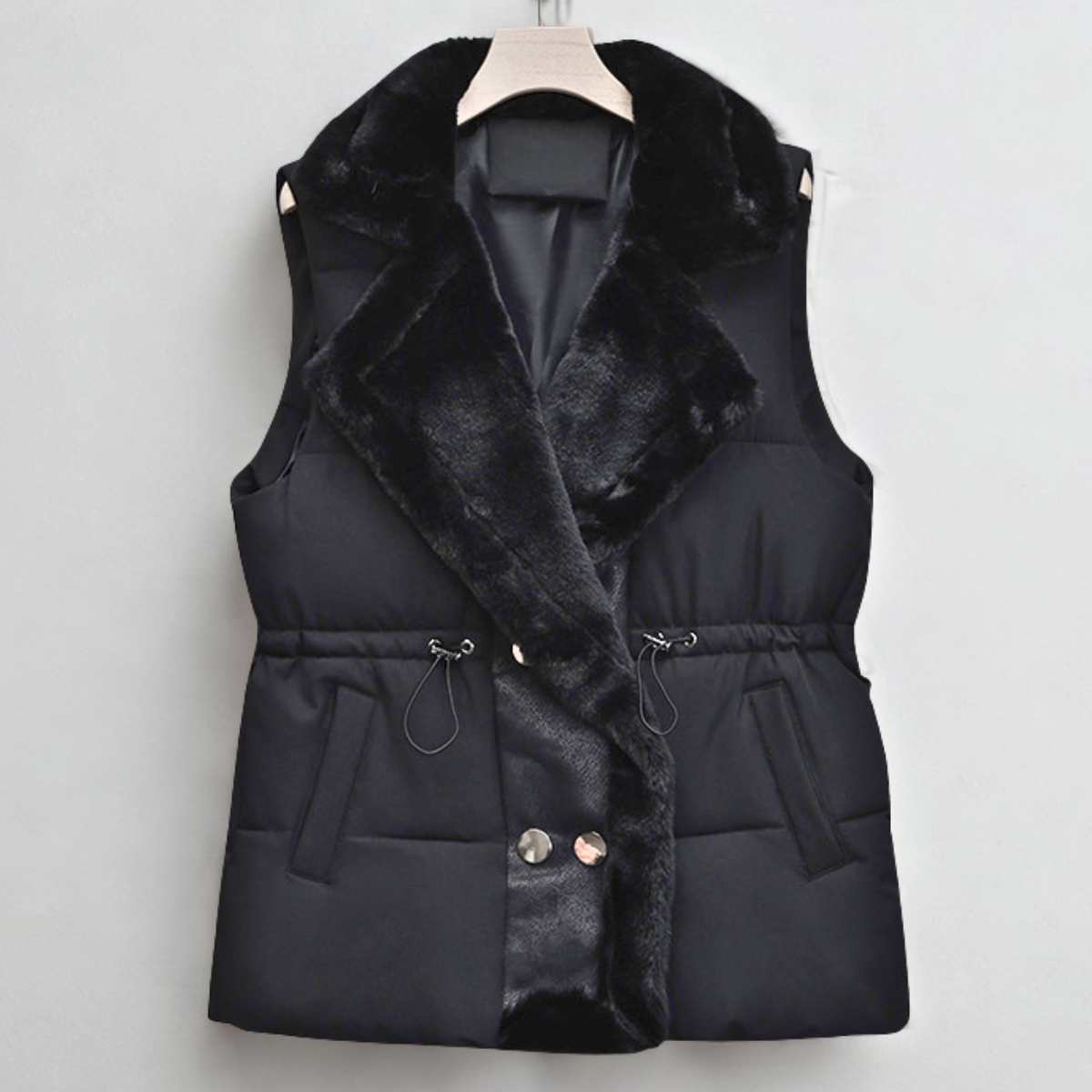 Lucia Women’s Fleece Vest – Plush Sherpa Collar & Adjustable Fit