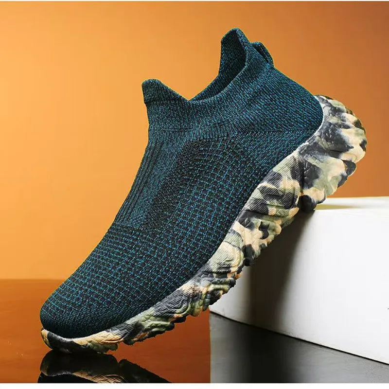 Gaetano Men’s Shoes – Camo Sole Slip-On Trainers