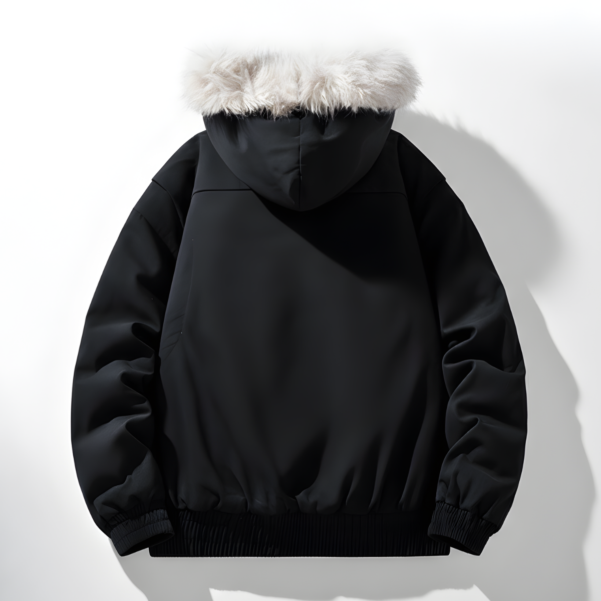 Newton Men’s Quilted Fur-Lined Hoodie – Soft Insulated Hooded Jacket