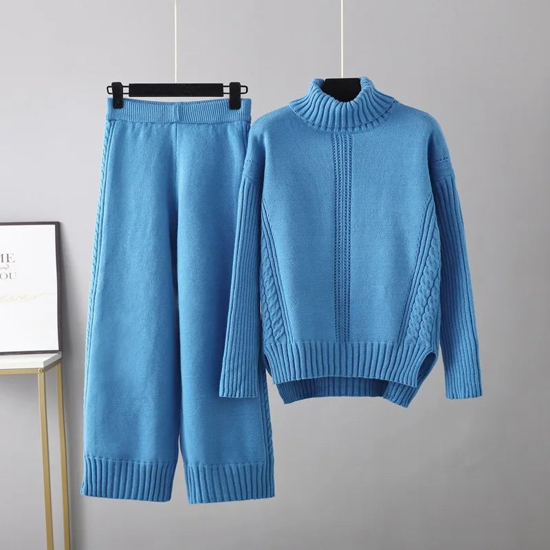 Georgia Cable Knit Lounge Set – Soft Breathable Relaxed Fit Loungewear