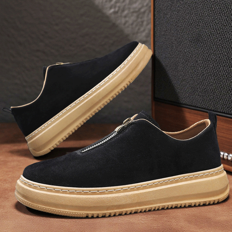 Sven Men’s Shoes – Zip Front Suede Casual Shoes