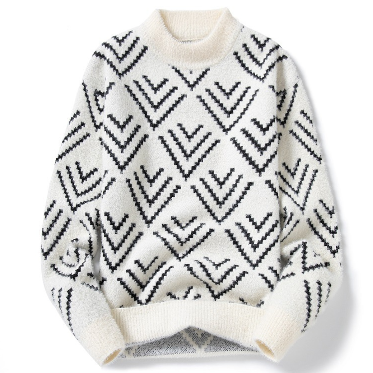 Isaac Men’s Knitted Jumper – Plush Soft Knit Crew Neck Sweater