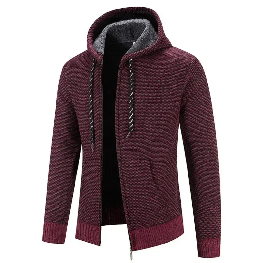 Fred Men’s Knit Hoodie – Soft Brushed Cotton Knit Sweater