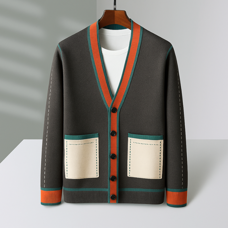 Axel Men's Wool Cardigan – Soft-Touch Button-Up Sweater for Men
