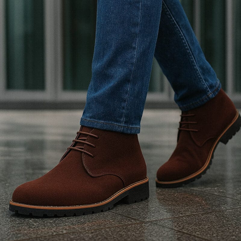 Cassian Men’s Suede Lace-Up Boots – Rugged Grip with Refined Suede Finish