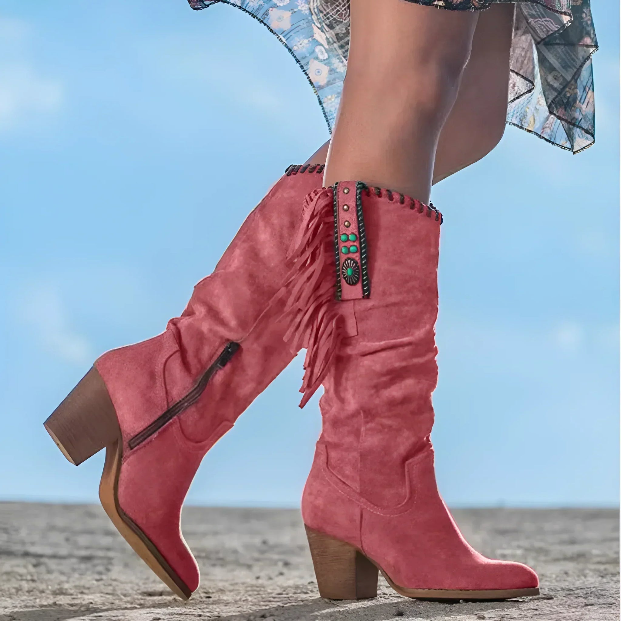 Premium Suede Cowboy Boots - Pointed Toe
