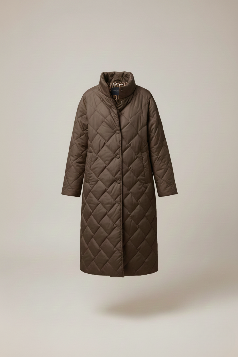 Harper Women’s Quilted Coat – Lightweight Cotton Padded Mid-Length Winter Jacket