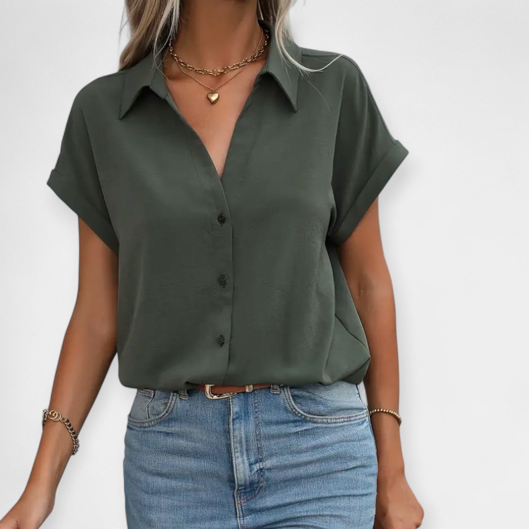 Laiza Women’s Short Sleeve Shirt – Lightweight Breathable Summer Blouse