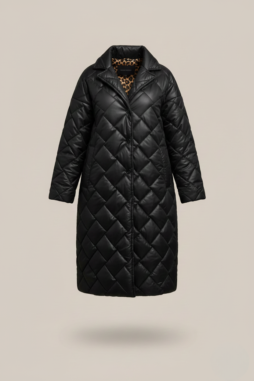 Harper Women’s Quilted Coat – Lightweight Cotton Padded Mid-Length Winter Jacket