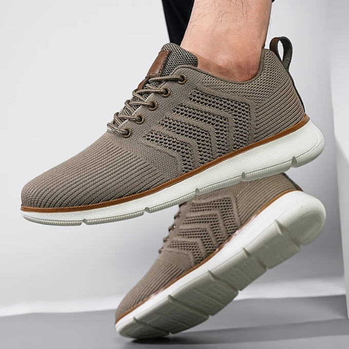 Aldrino Men’s Trainers – Breathable Lightweight Knit Men's Shoes with Cushioned Sole
