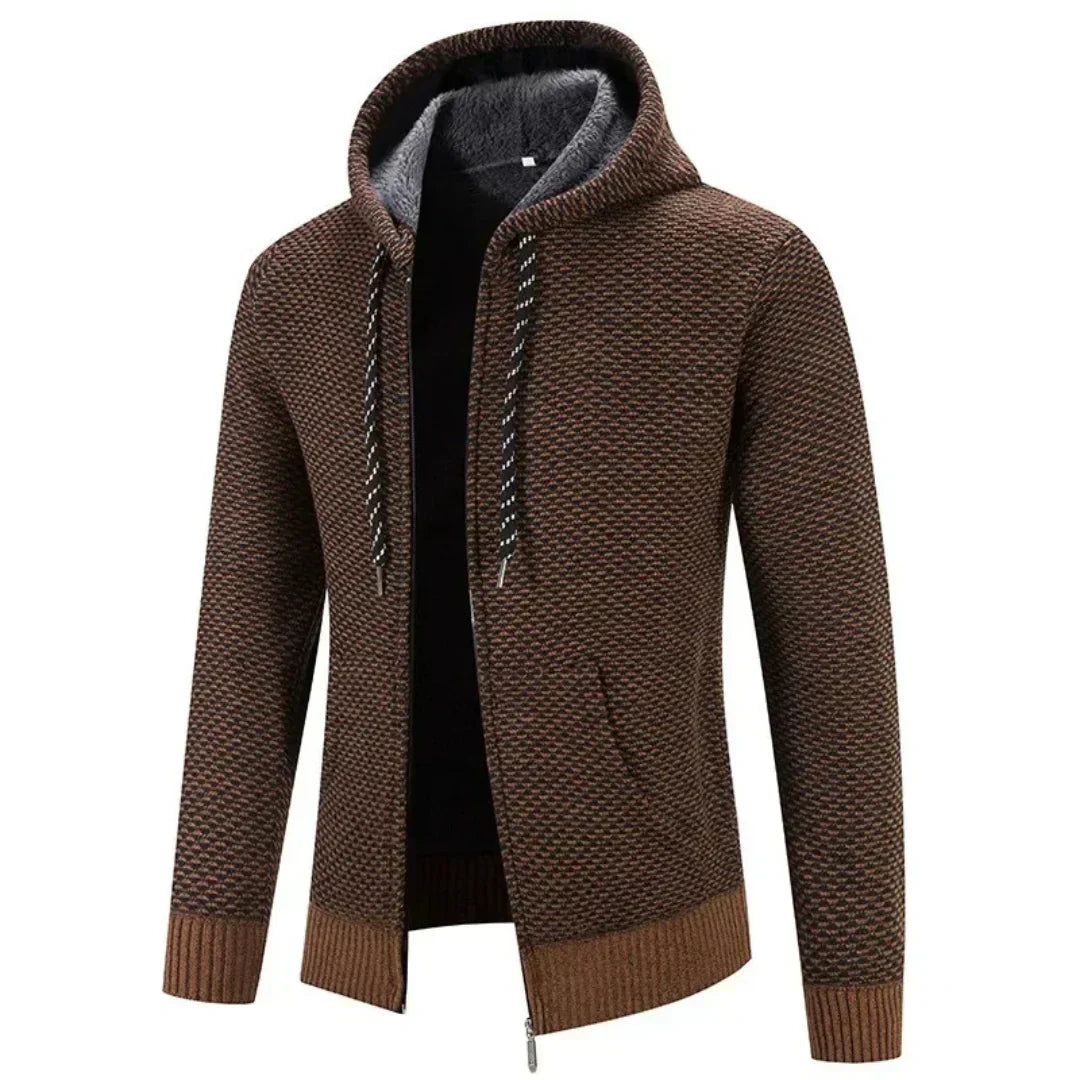 Fred Men’s Knit Hoodie – Soft Brushed Cotton Knit Sweater