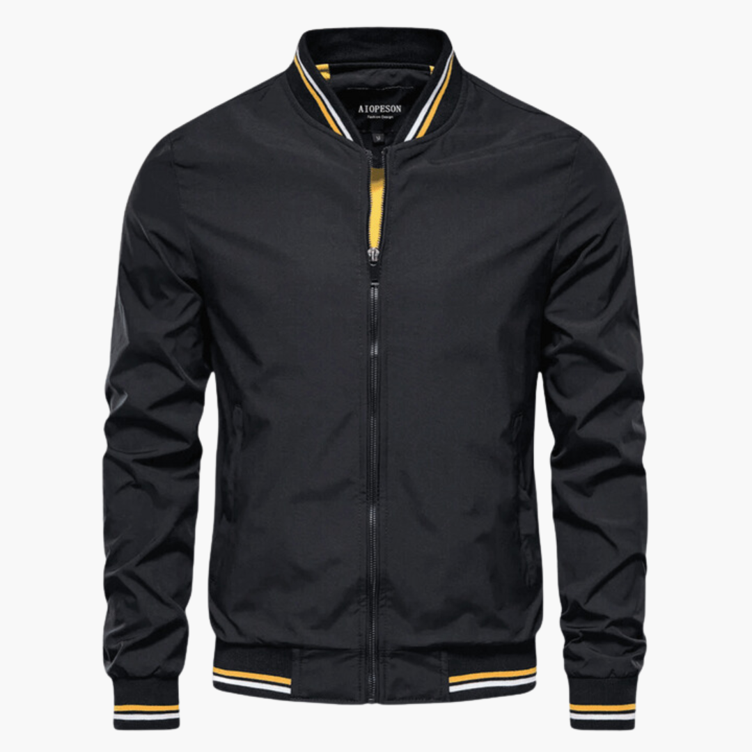 Efren Men’s Casual Jacket – Lightweight Zip-Up with Ribbed Trim