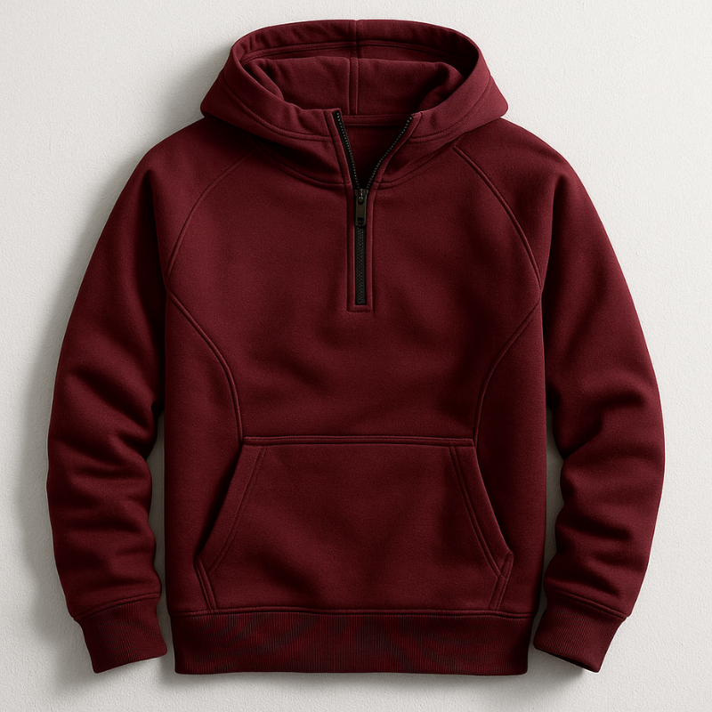 Piolo Men’s Premium Cotton Hoodie – Relaxed Fit Midweight Pullover with Ribbed Trim