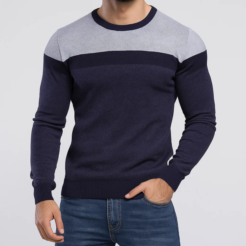 Eduardo Men’s Cotton Sweater – Soft Knit Crew Neck Jumper
