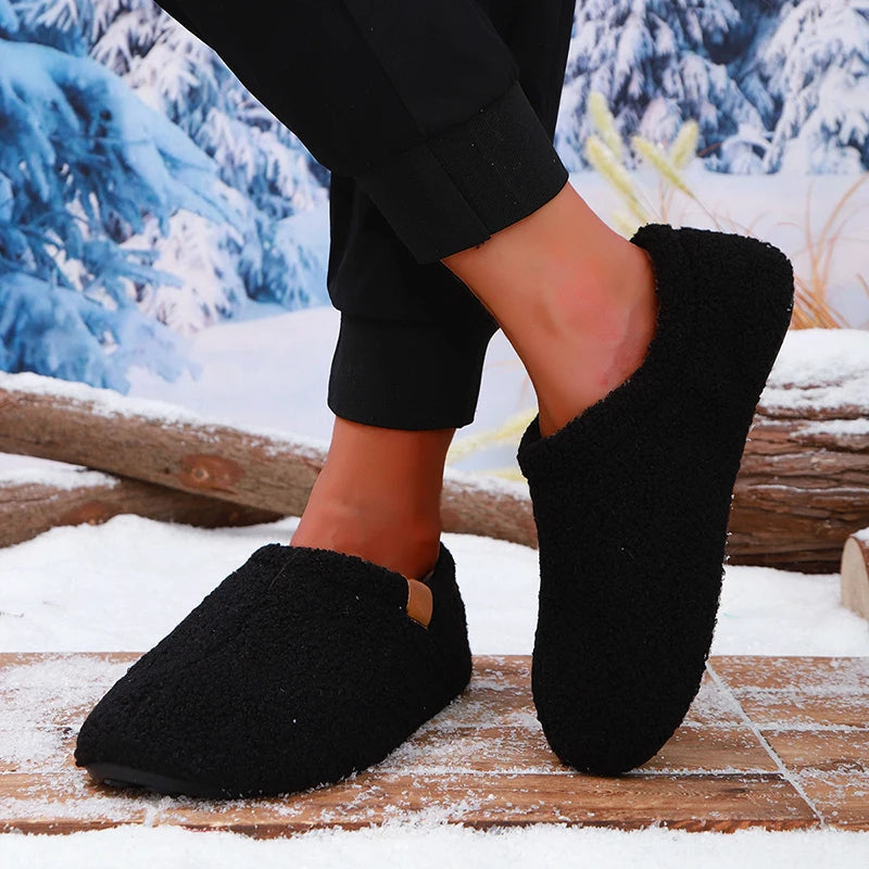 Lucien Teddy Fleece Slides – Ultra-Soft Indoor & Outdoor Slippers