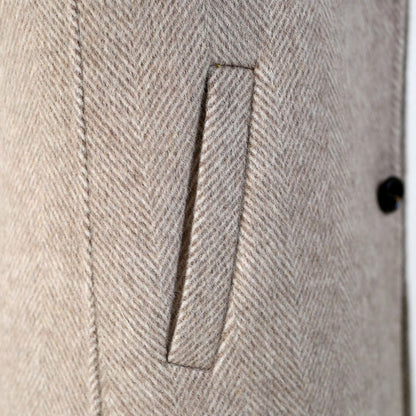 Mavrick Men’s Wool Coat – Mid-Length Cashmere Blend with Slim Fit Warmth