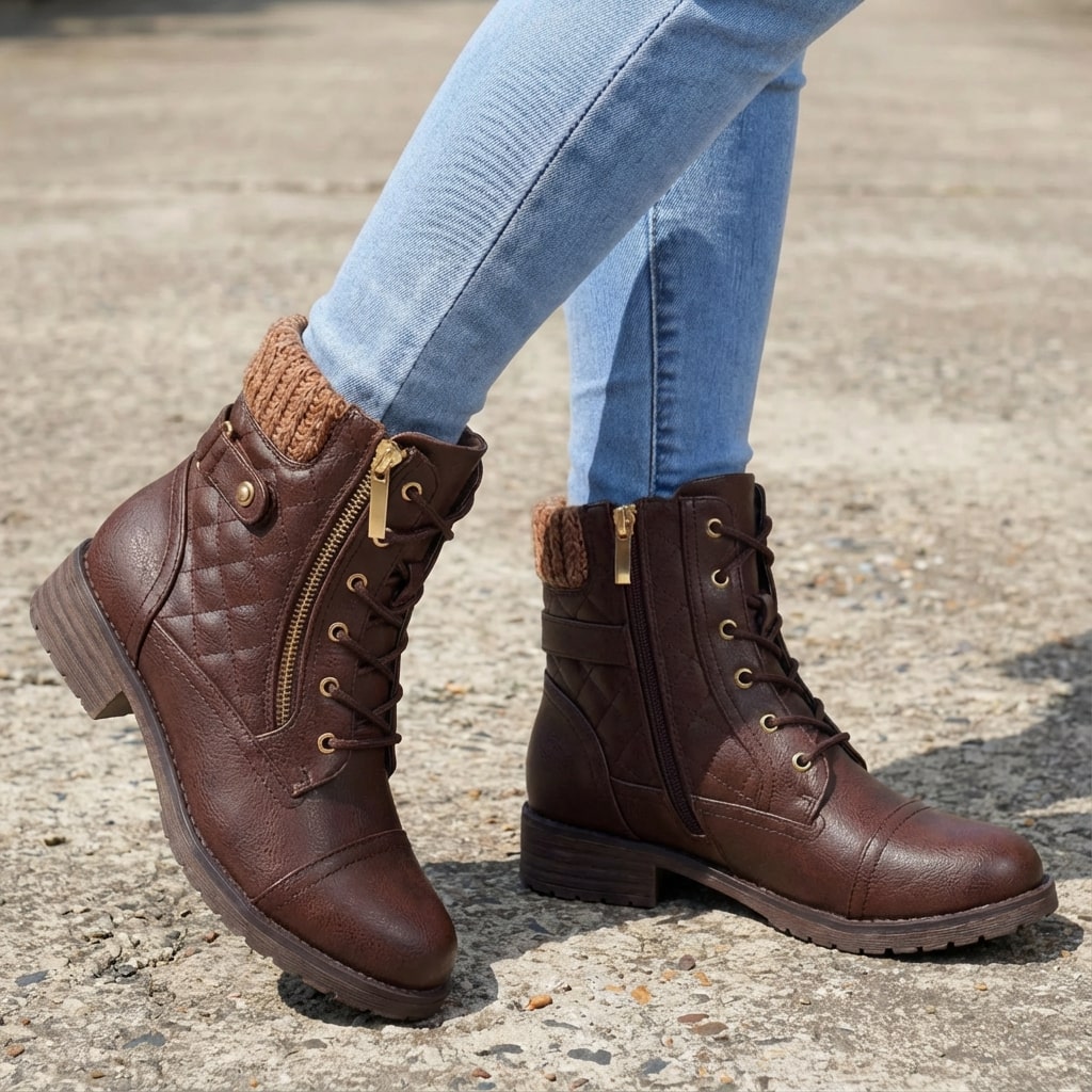 Harriet Women’s Leather Zipped Ankle Boots