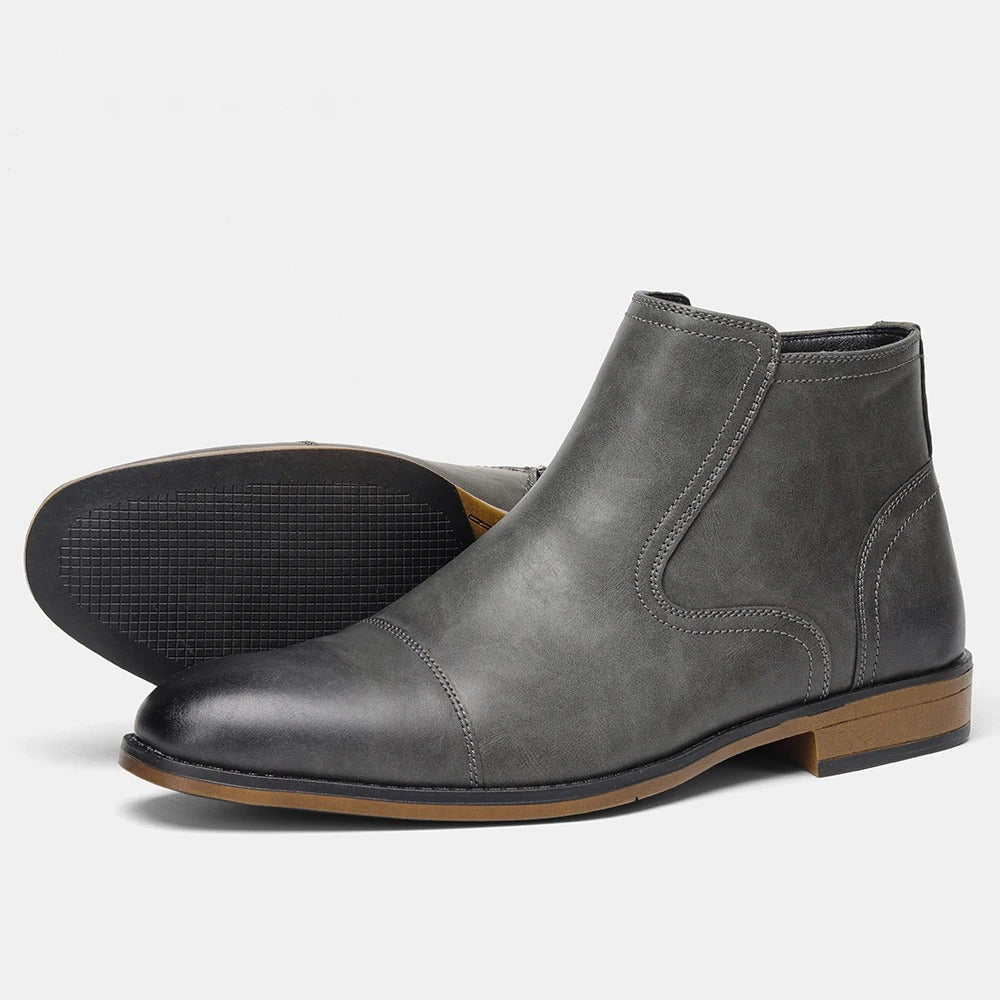 Marriot Men’s Chelsea Boots – Leather Chelsea Boots with Side Zip