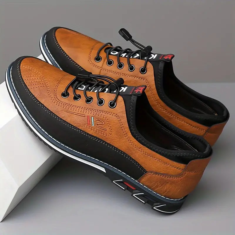 Hugo Men’s Leather Shoes – Eco Leather Barefoot with Waterproof Finish