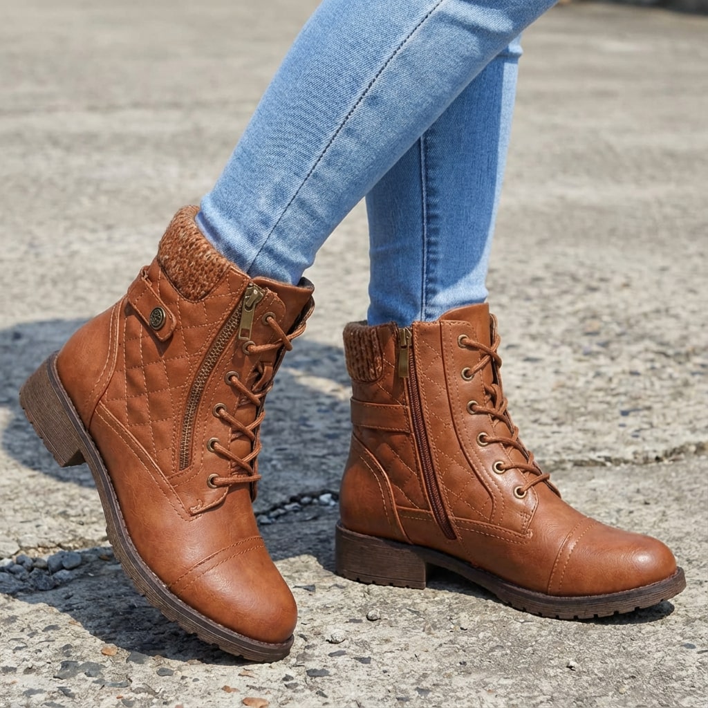 Harriet Women’s Leather Zipped Ankle Boots