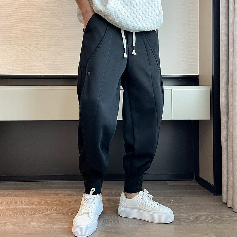 Elias Men’s Joggers – Velvet Cotton with Tapered Fit and Functional Pockets