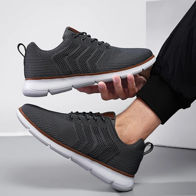Aldrino Men’s Trainers – Breathable Lightweight Knit Men's Shoes with Cushioned Sole