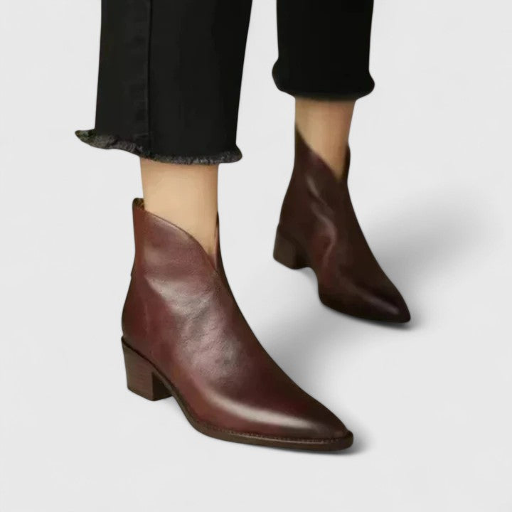 Claudia Women’s Ankle Boots – Low Heel Booties with Timeless Versatility