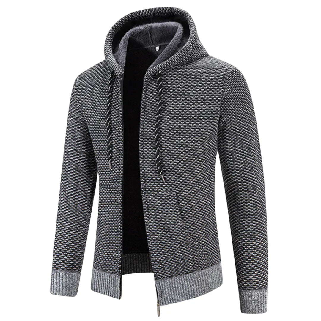 Fred Men’s Knit Hoodie – Soft Brushed Cotton Knit Sweater