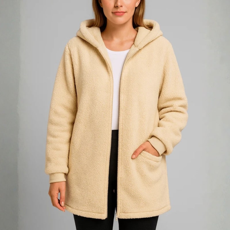 Amahle Women’s Teddy Coat – Plush Fleece Jacket