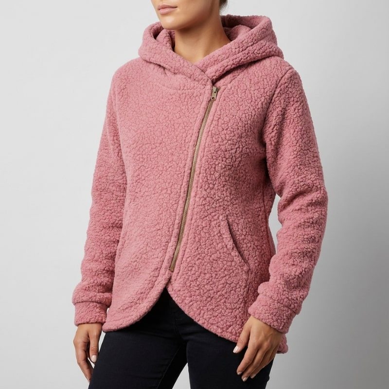 Xanthe Women’s Jacket –  Relaxed Fit Angled Zip-Up Jacket