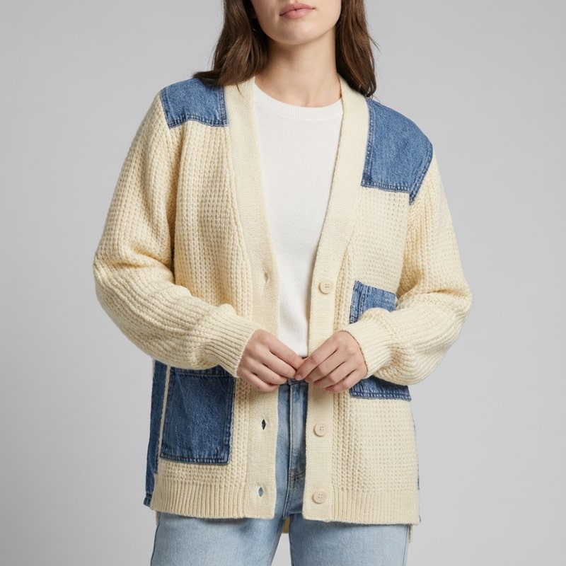 Vespera Women’s Cardigan –  Textured Knit Button Down Cardigan