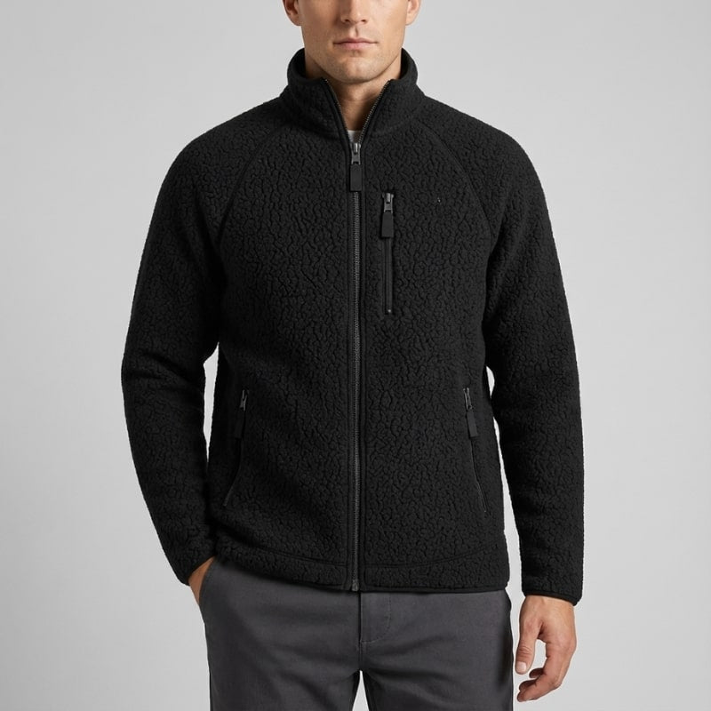 Luigi Men’s Fleece Jacket – High-Pile Sherpa Jacket