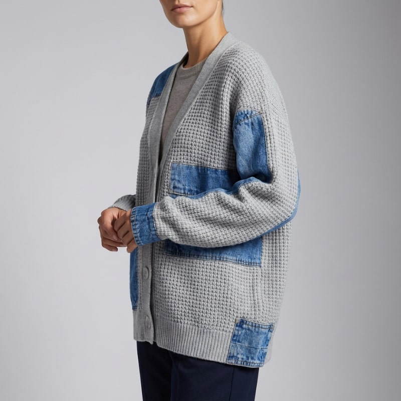 Vespera Women’s Cardigan –  Textured Knit Button Down Cardigan