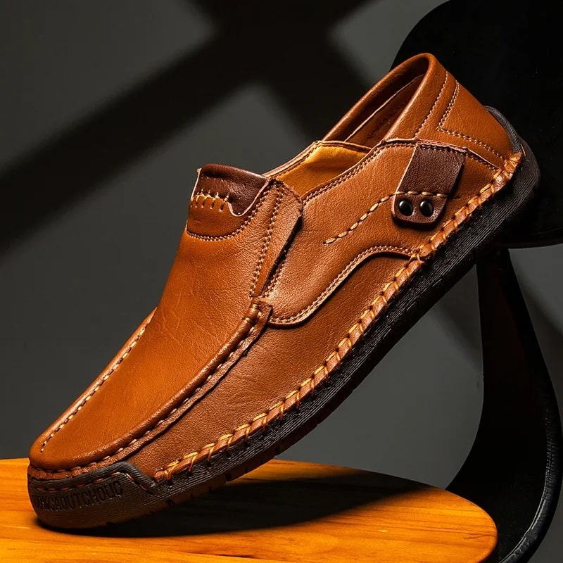 Zion Men’s Leather Loafers – Premium Slip-On Casual Shoes