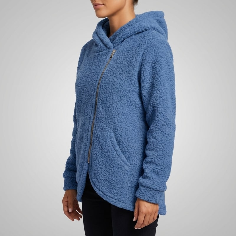 Xanthe Women’s Jacket –  Relaxed Fit Angled Zip-Up Jacket