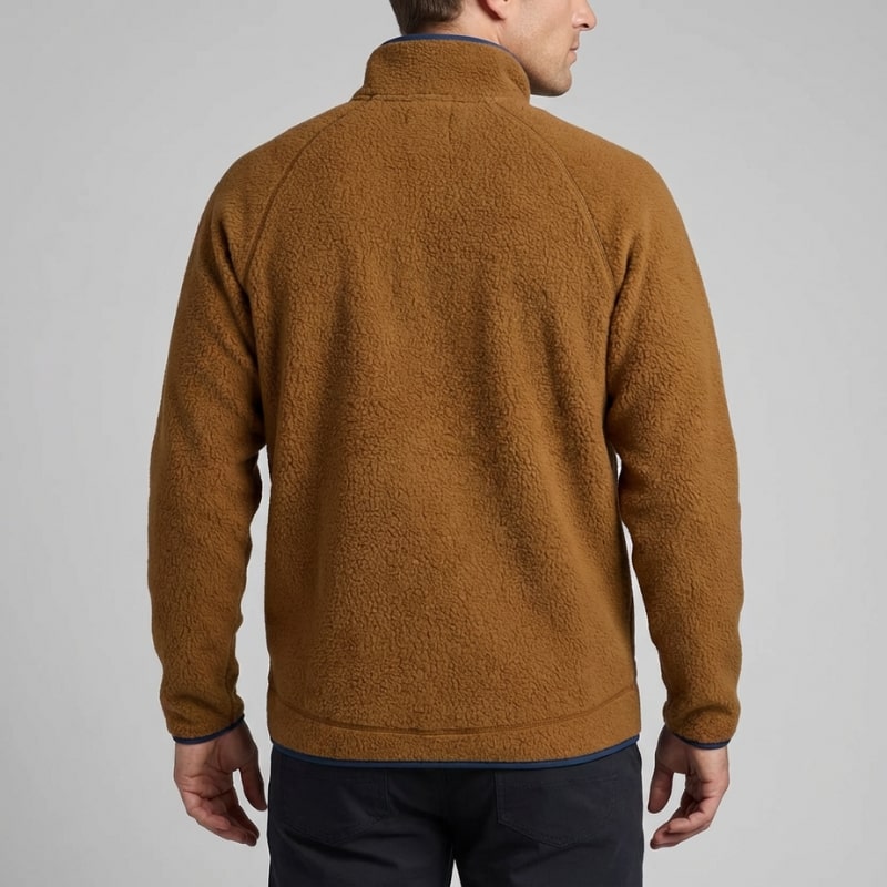 Luigi Men’s Fleece Jacket – High-Pile Sherpa Jacket