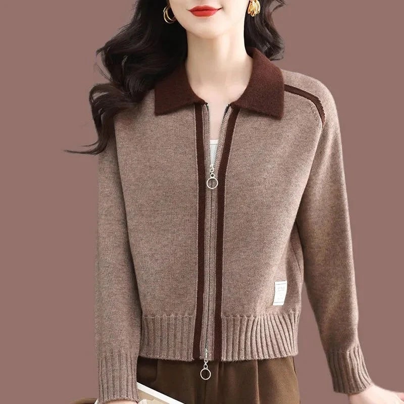 Keanna Women’s Sweater – Soft Stretch Knit Full Zip Sweater