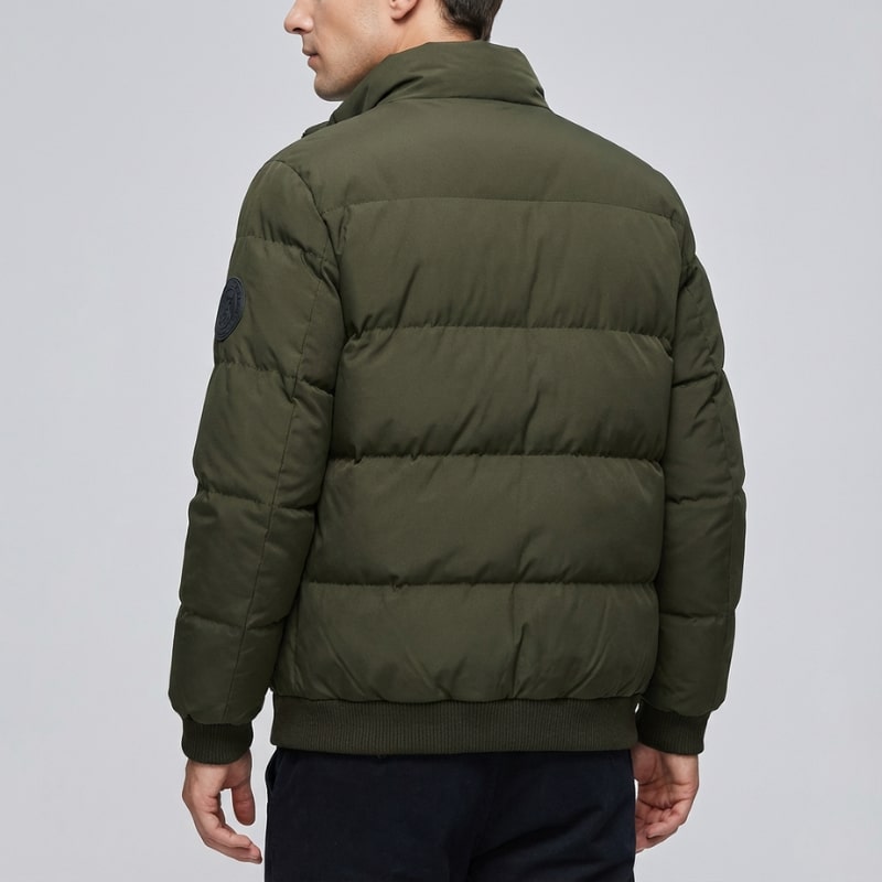 Ronie Men’s Puffer Jacket – Insulated Winter Jacket with Ribbed Trim