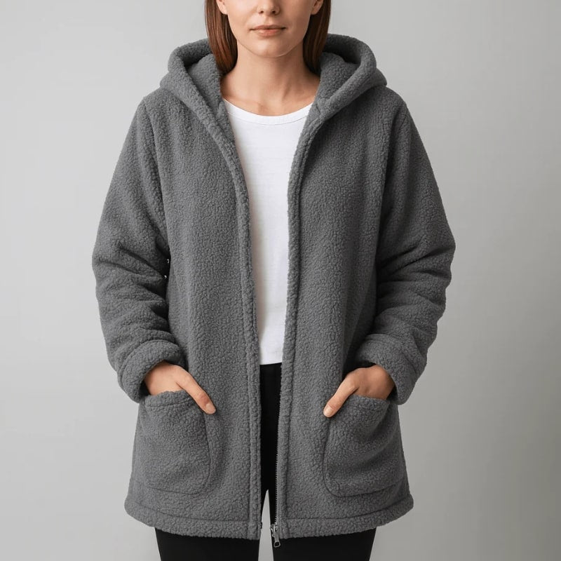 Amahle Women’s Teddy Coat – Plush Fleece Jacket