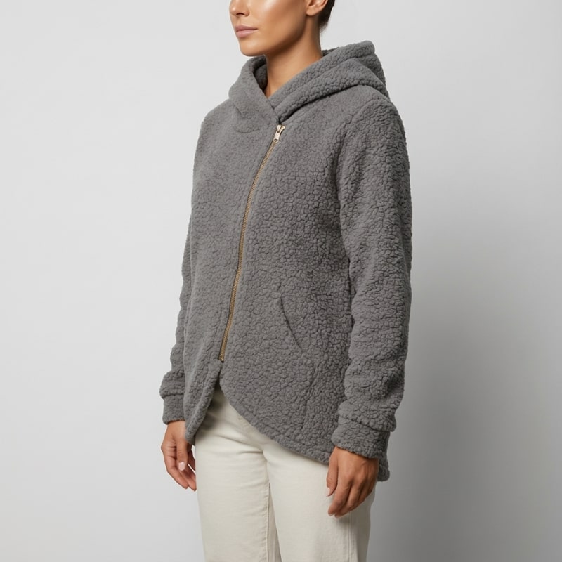 Xanthe Women’s Jacket –  Relaxed Fit Angled Zip-Up Jacket
