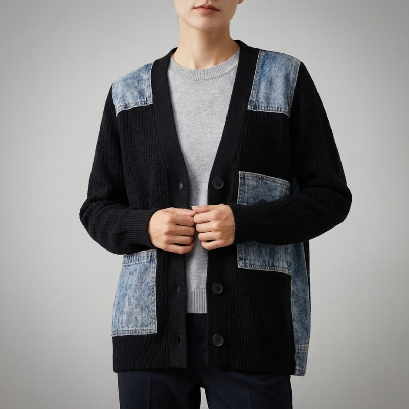 Vespera Women’s Cardigan –  Textured Knit Button Down Cardigan
