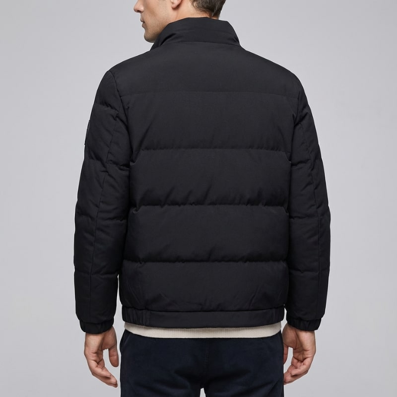 Ronie Men’s Puffer Jacket – Insulated Winter Jacket with Ribbed Trim