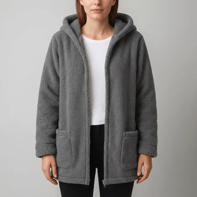 Amahle Women’s Teddy Coat – Plush Fleece Jacket