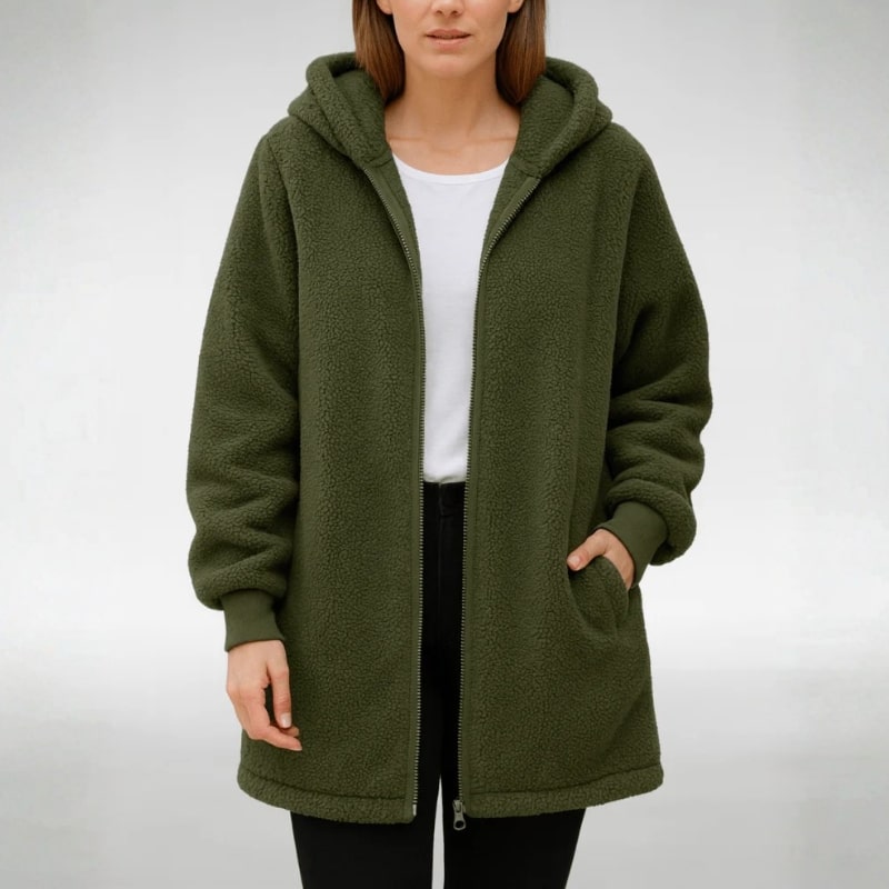 Amahle Women’s Teddy Coat – Plush Fleece Jacket
